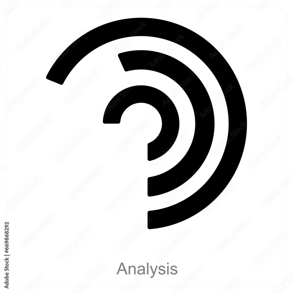 Analysis and diagram icon concept Analysis and diagram icon concept