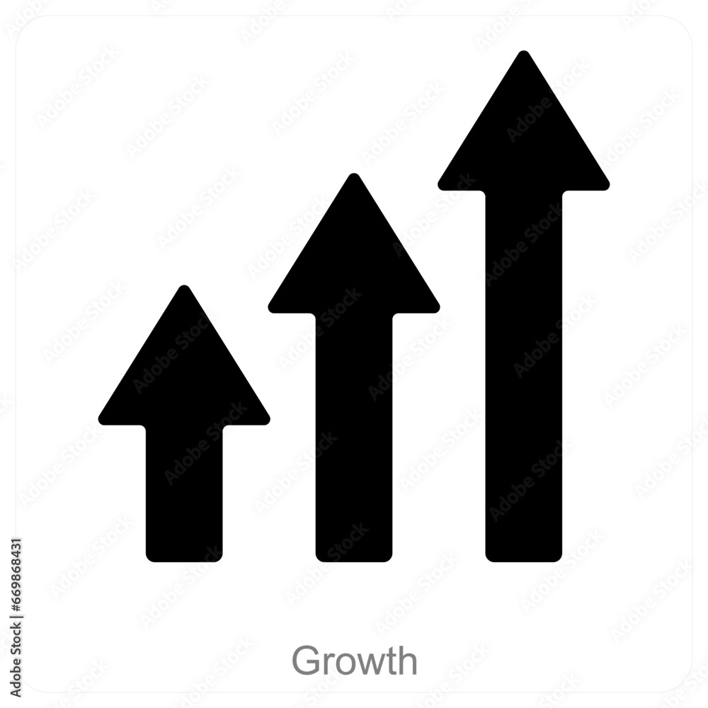Growth and diagram icon concept Growth and diagram icon concept