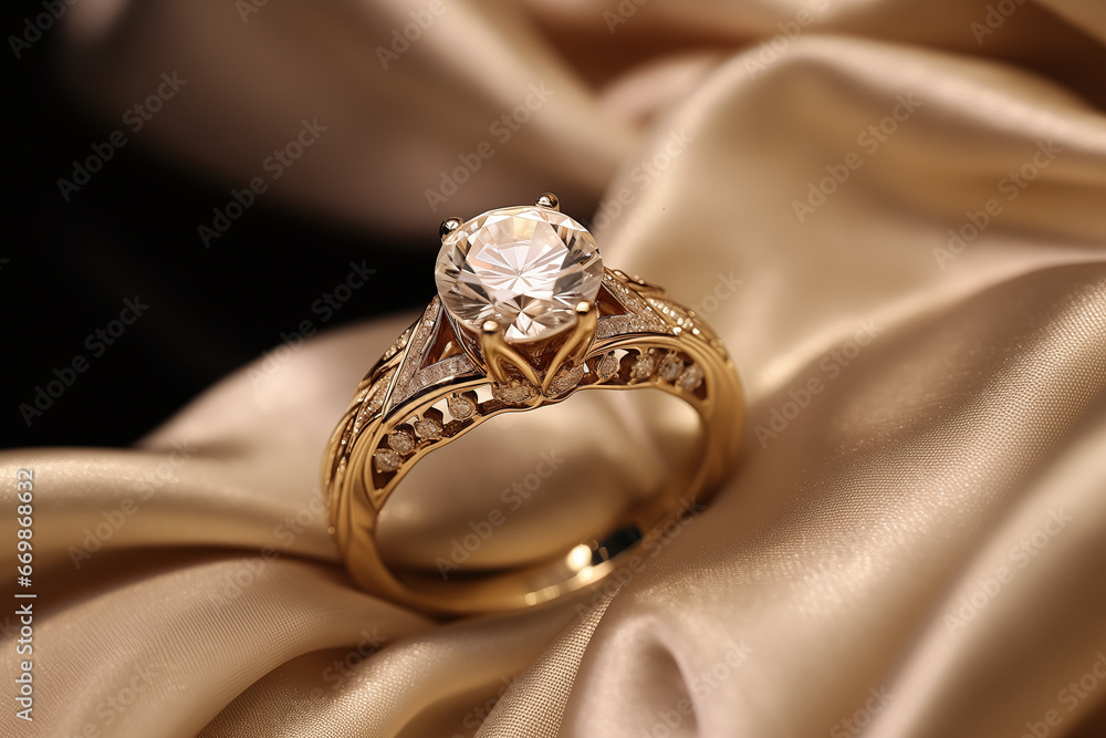 A luxury wedding ring with beautiful big diamond head. A luxury wedding ring with beautiful big diamond head.
