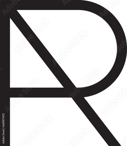 RA letter logo minimalist design, RAD letters