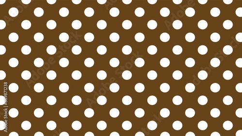 Brown background seamless pattern with white dots
