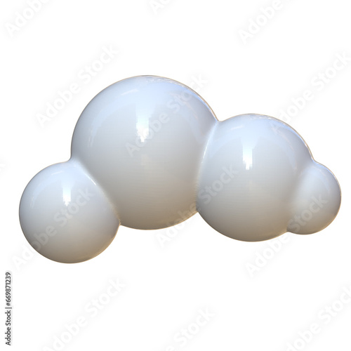 3d model of molecule or cloud © Tamnantana