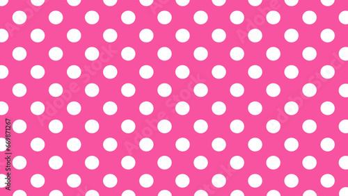 Pink background seamless pattern with white dots