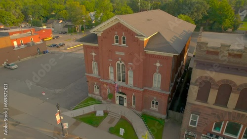 Assembly hall in Downtown Palmyra in New York State USA. Also the location of the beginnings of Mormonism. Book of Mormon. Joseph Smith photo