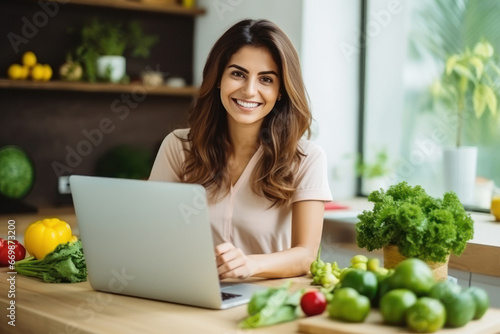 Young and successful indian female nutritionist