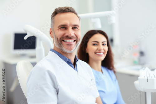a man smiling after dentist check up