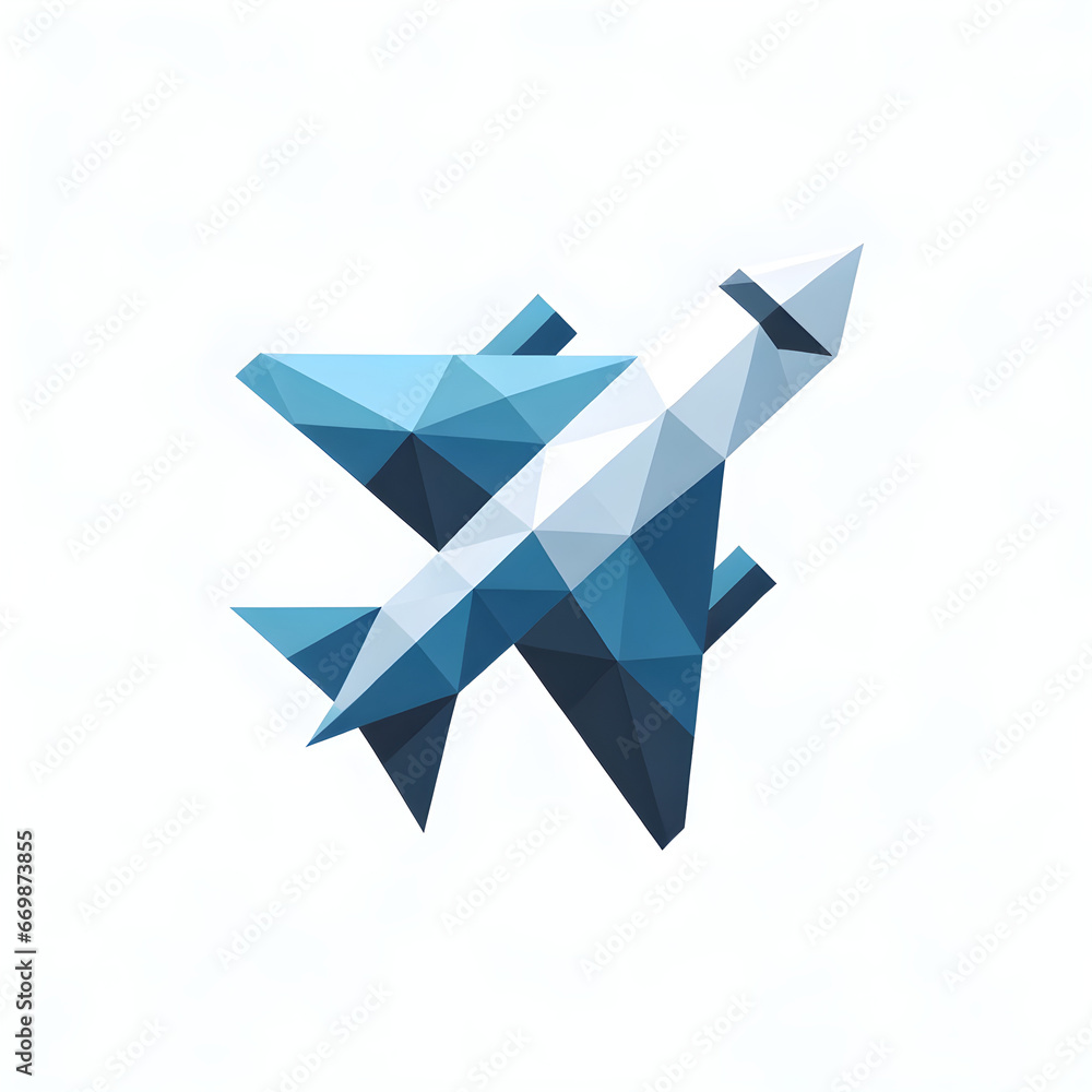 Abstract Geometric Paper Plane Design - Concept of Minimalism, Flight, Digital Illustration, Origami Art, and Contemporary Graphics Abstract Geometric Paper Plane Design - Concept of Minimalism, Flight, Digital Illustration, Origami Art, and Contemporary Graphics