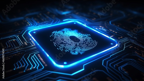 enhancing security: digital fingerprint scanner for biometric identity and data protection
