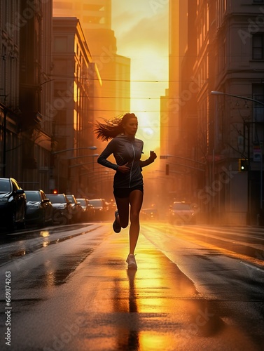 Female urban runner, genera...