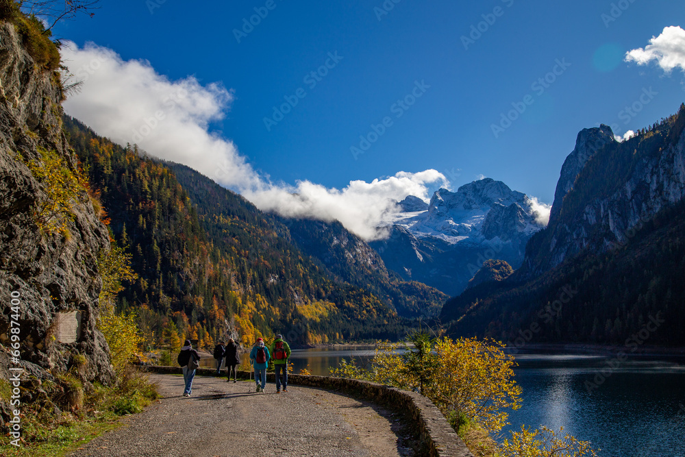 Autumn in the Alps. Hallstatt. Gosausee. Autumn in the Alps. Hallstatt. Gosausee.
