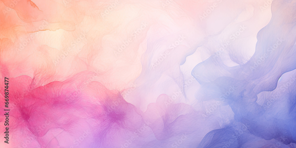 Wavy pattern ambient abstract watercolour background banner wide backdrop, generated ai Wavy pattern ambient abstract watercolour background banner wide backdrop, generated ai