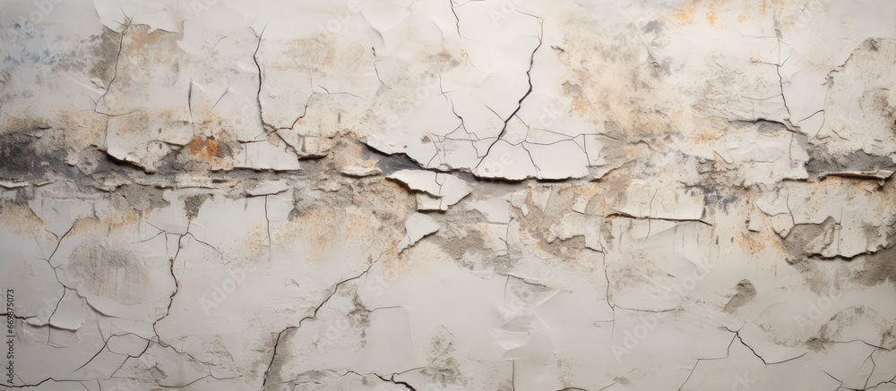 Naklejka premium Aged fractured wall artistic backdrop