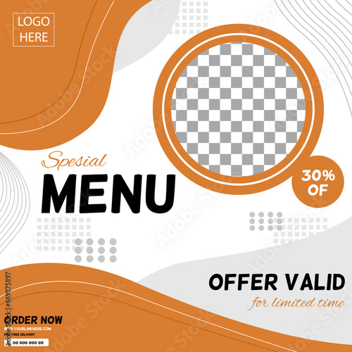 Food social media post template
