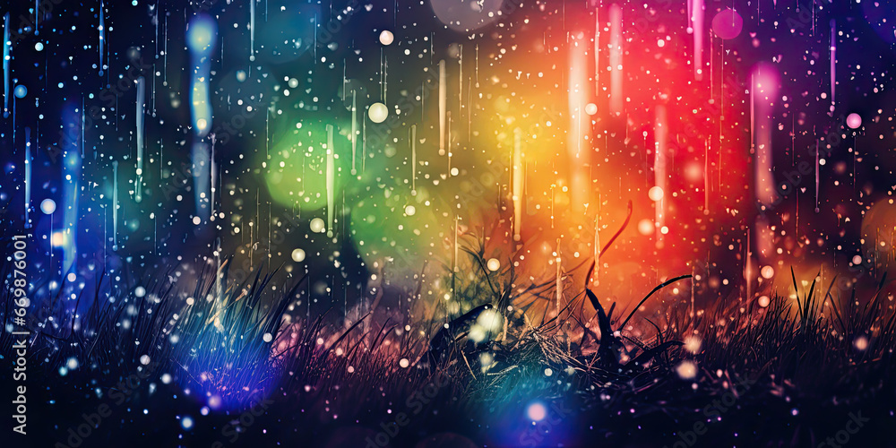 Rainbow colored background art design graphic resources wide, generated ai