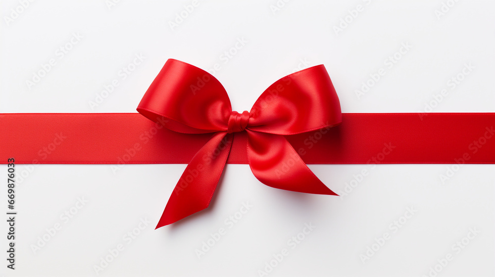 red bow with ribbon in a white background red bow with ribbon in a white background