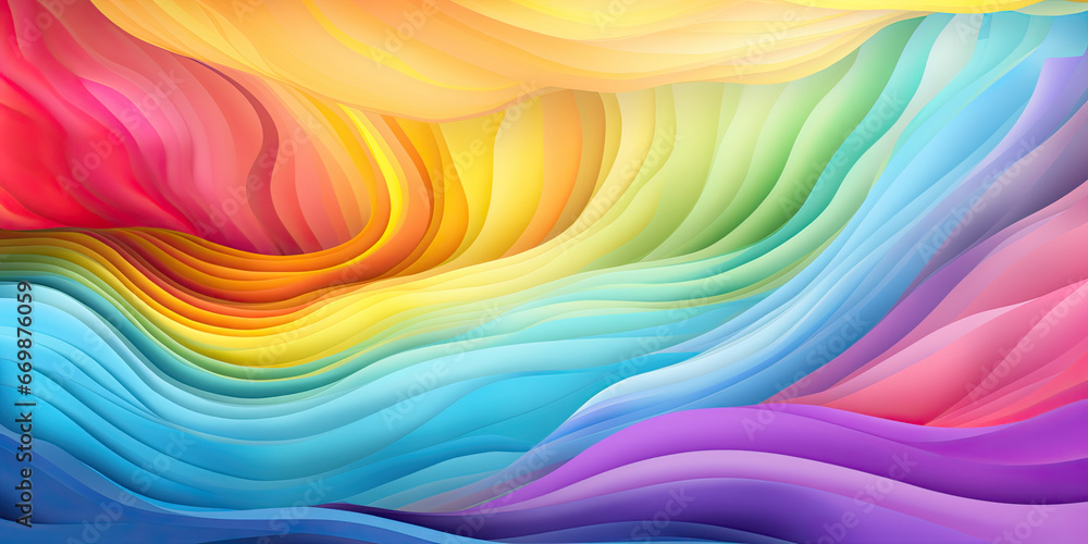 Graphic design multi coloured background backdrop illustration wide vibrant colors, generated ai