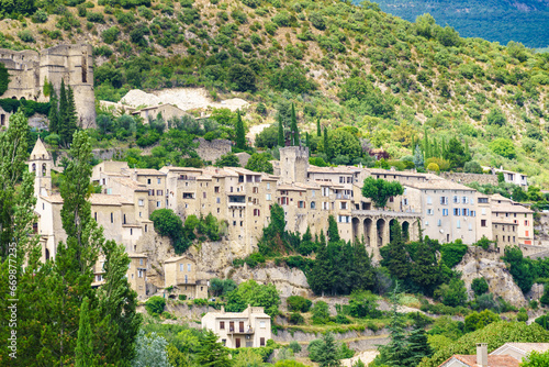 Montbrun les Bains village in France photo