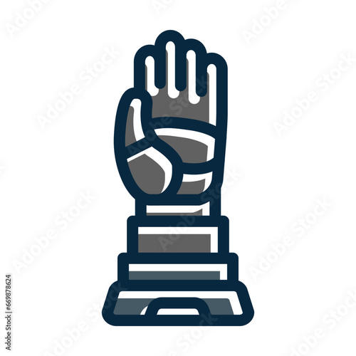 Space Gloves Vector Thick Line Filled Colors Icon Design Vector Thick Line Filled Colors Icon Design