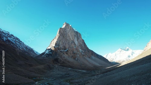 gonbo rongjon mountain in zanskar valley in Ladakh region photo