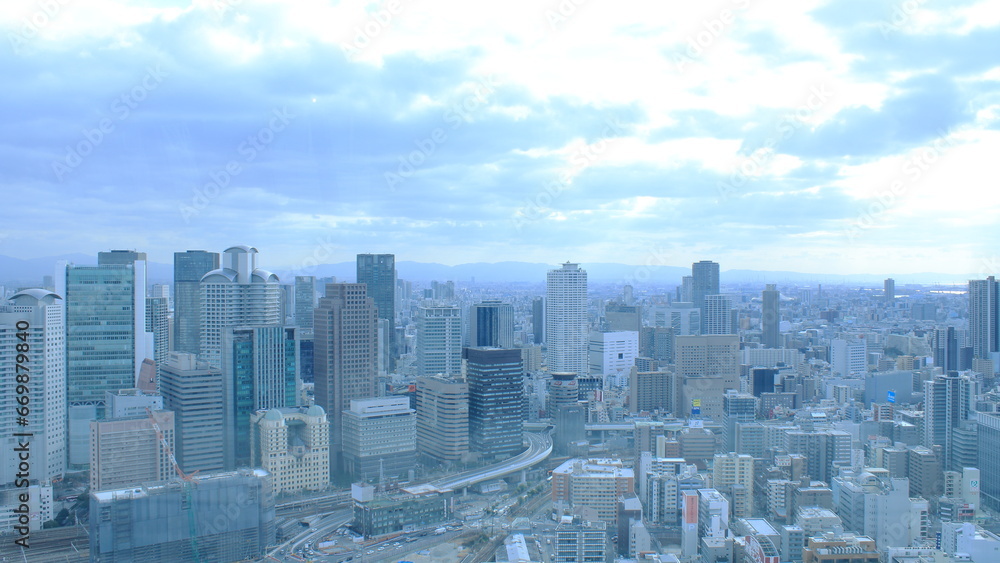 Fototapeta premium Umeda sky building panorama of the Osaka Osaka, Japan