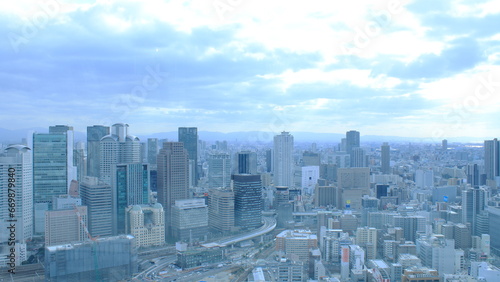 Umeda sky building panorama of the Osaka Osaka, Japan