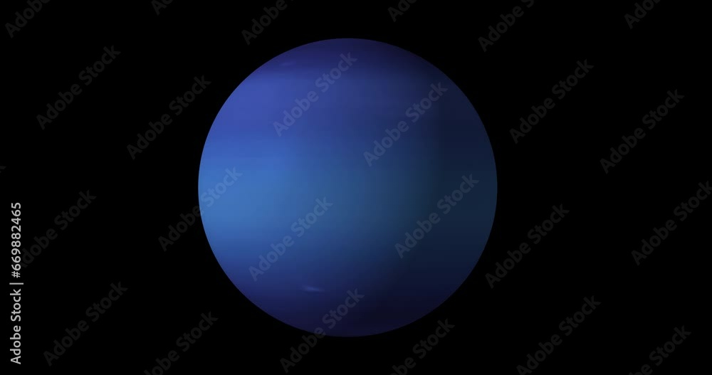4k seamless looping animation of Neptune rotation. Neptune rotation isolated on black background. 4K footage at 30 fps. 3D rendering. 4K Loop footage. 4k seamless looping animation of Neptune rotation. Neptune rotation isolated on black background. 4K footage at 30 fps. 3D rendering. 4K Loop footage.