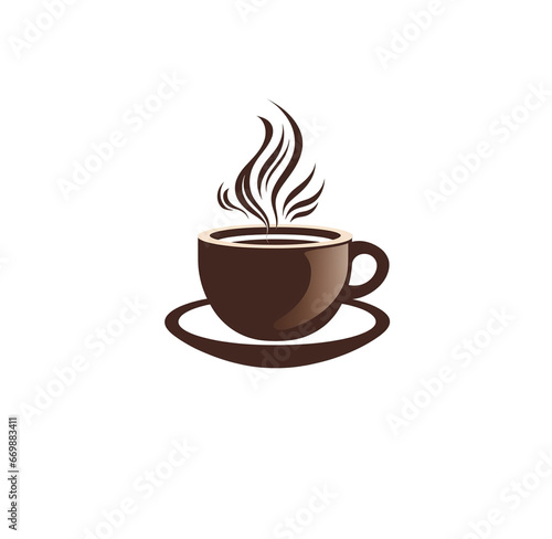 coffee logo. Generative AI  png image.