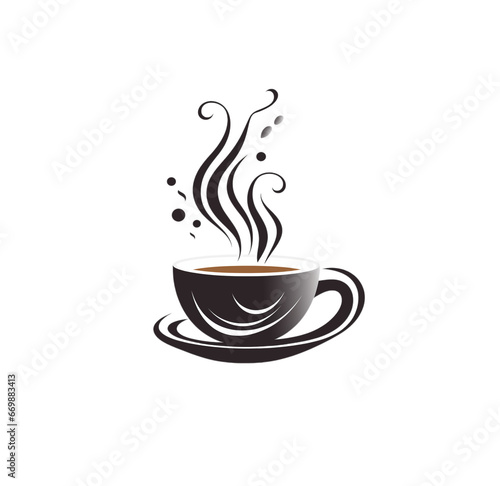 coffee logo. Generative AI  png image.