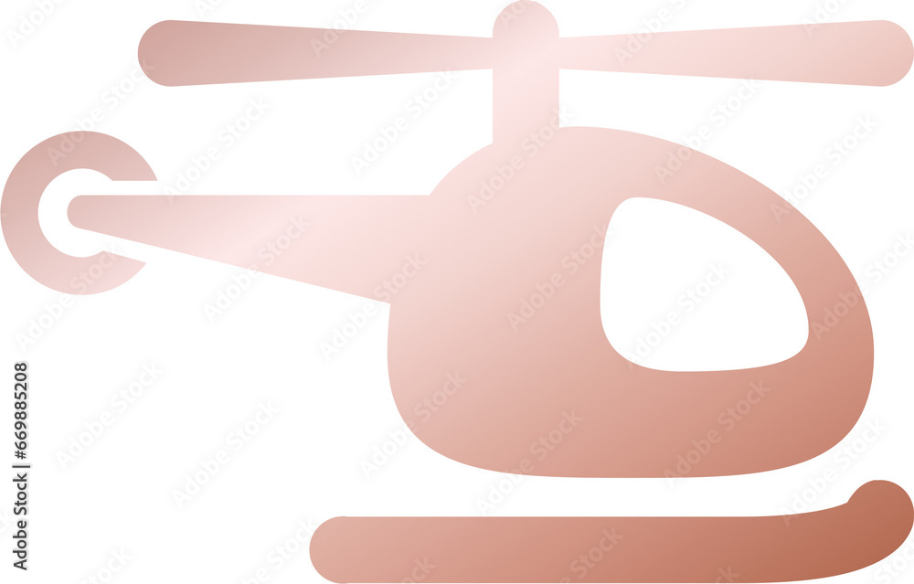 Rose Gold Helicopter Icon