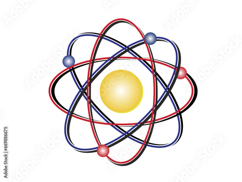atom icon isolated on white background