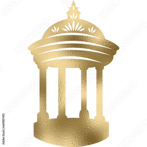 Pavillon in gold