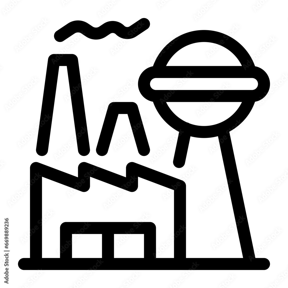 factory line icon factory line icon