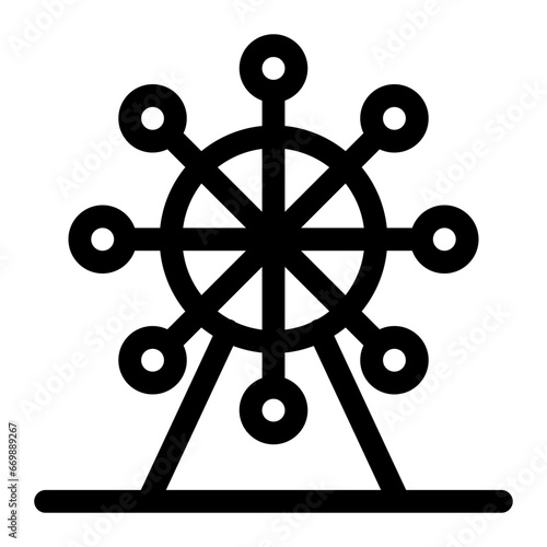 ferris wheel line icon