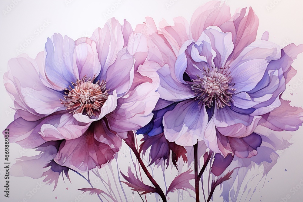Obraz premium flowers on white