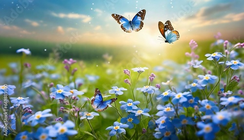 blue butterfly on a meadow © melih 