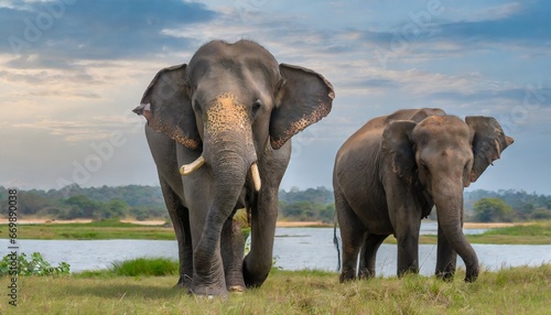 elephants in the river