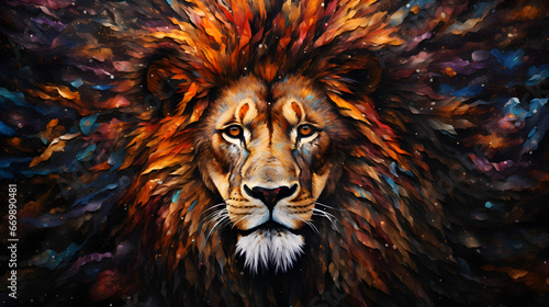 Lion, Pointillism © Dominik