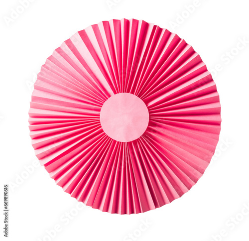 Pink asian ornament isolated on white or transparent background. 