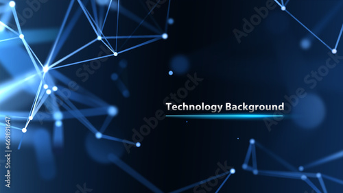 abstact technology background with dots network