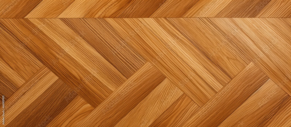 Smooth wooden surface for flooring crafted with patterned wood layers - obrazy, fototapety, plakaty 