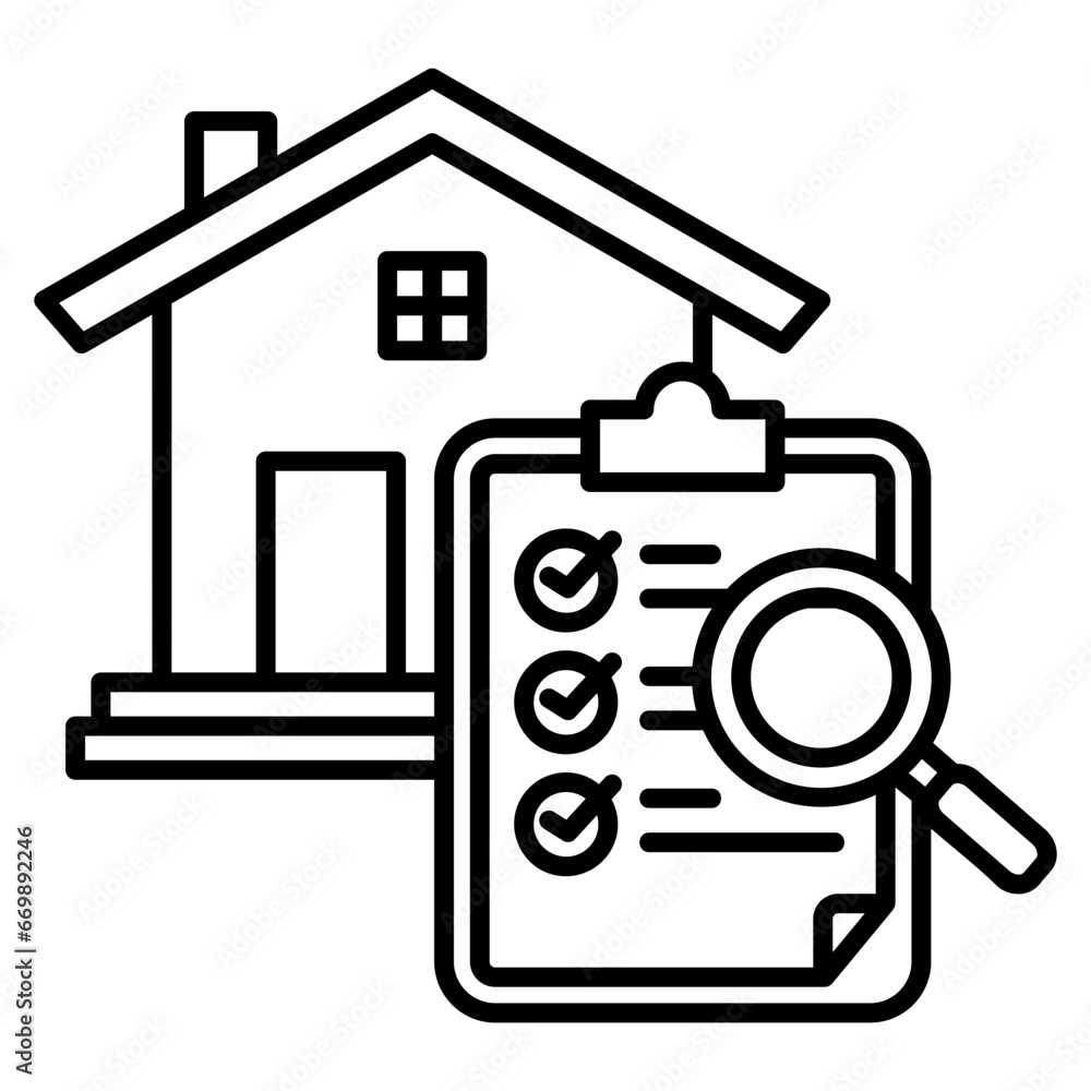 Obraz premium Home Inspection Icon