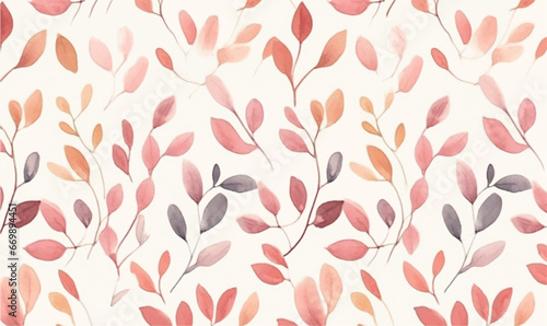 watercolor background, texture, pattern, leaves pastel colors