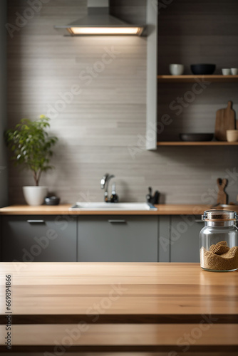 kitchen background blured empty table © Rizki Ahmad Fauzi