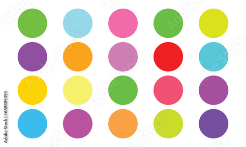 Vibrant neon color palette vector set