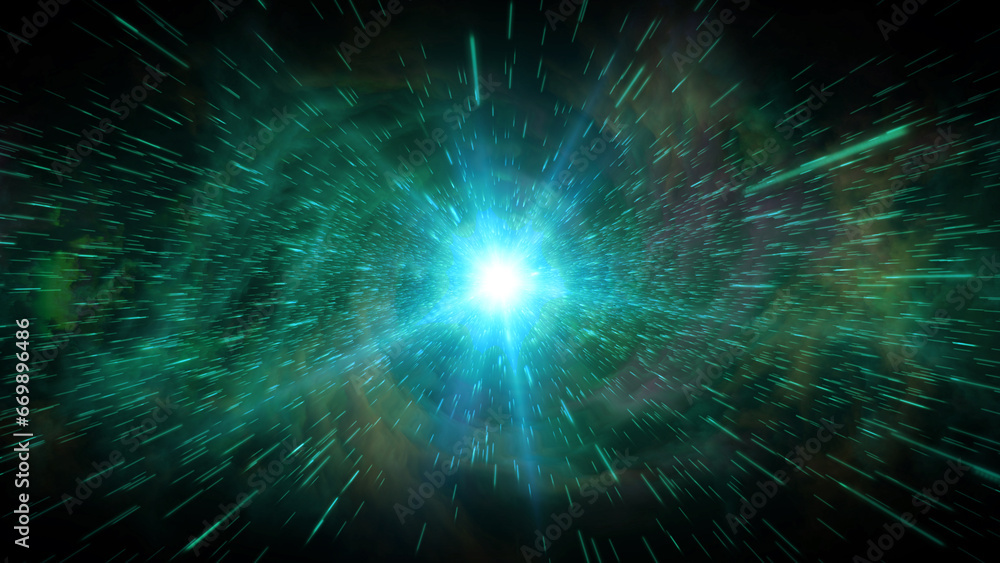 宇宙 銀河誕生 ワープ 背景 緑色系 宇宙 銀河誕生 ワープ 背景 緑色系