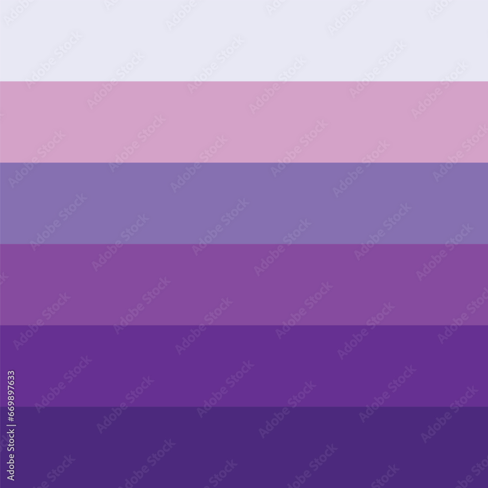 Six different type of purple color shades vector template