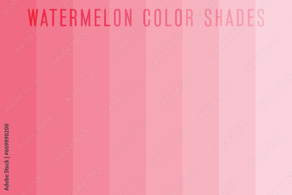 Palette of Watermelon Color Shades vector illustration template, Perfect for Vibrant Designs