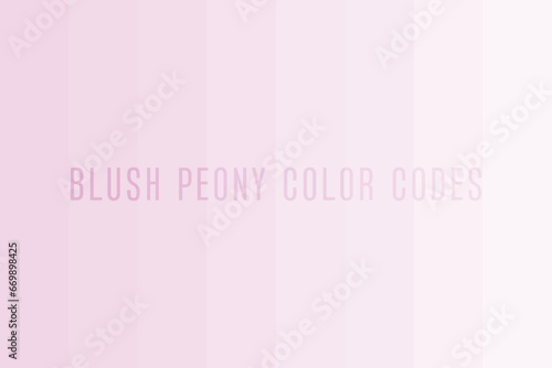 Blush Peony color shades set vector palette