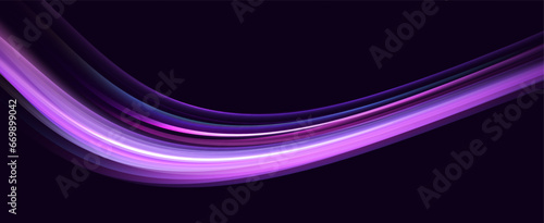 Neon speed lines. Dynamic light motion traces. Light trace wave, trace line.	
Neon swirls.