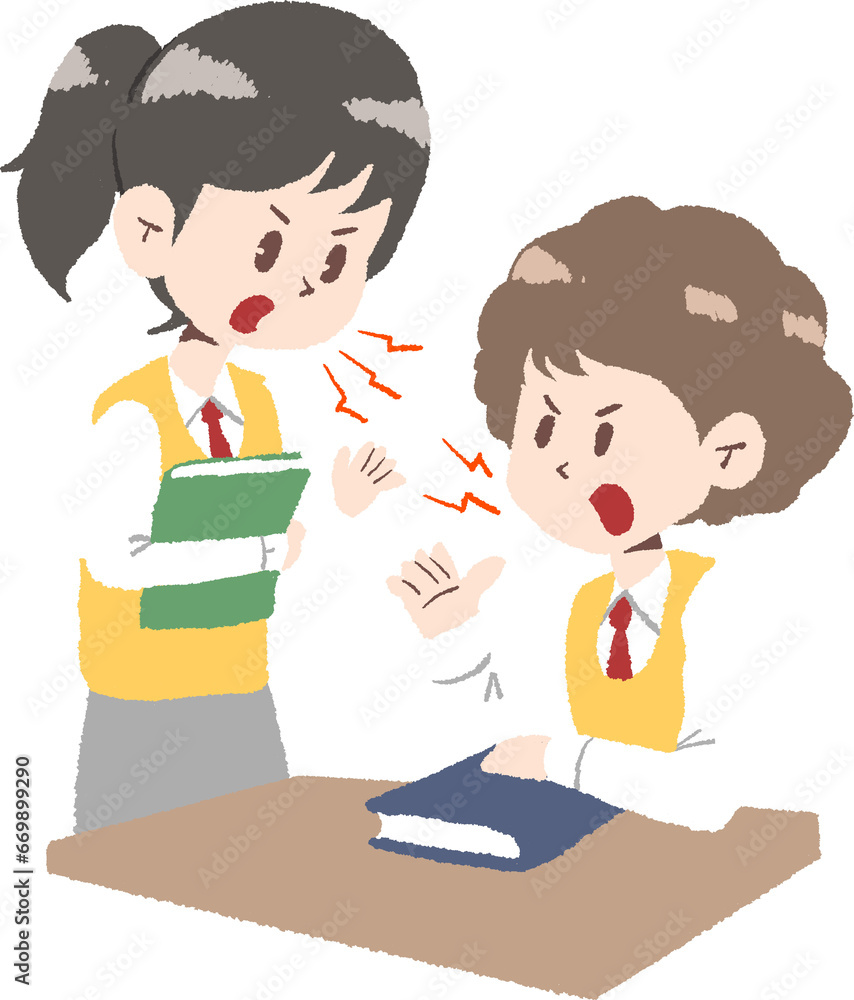 말다툼 하는 학생들